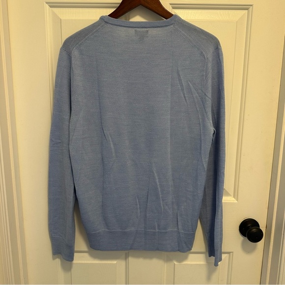 J. Crew Merino wool-blend crewneck Blue sweater Size Medium - Picture 4 of 6